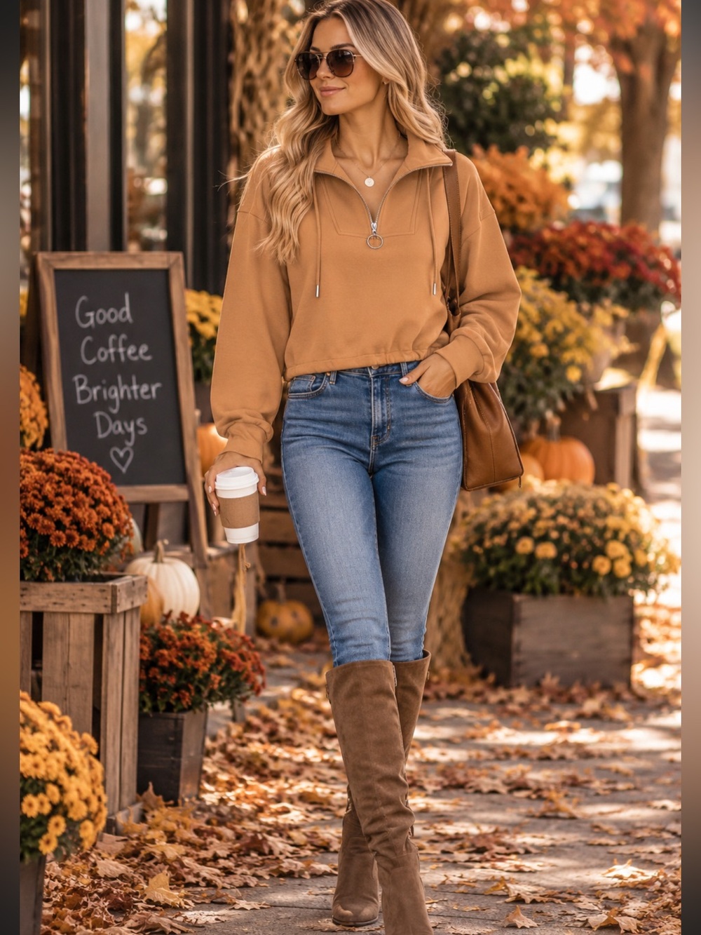 Jonathan Simkhai Zella Half Zip Cropped Sweatshirt